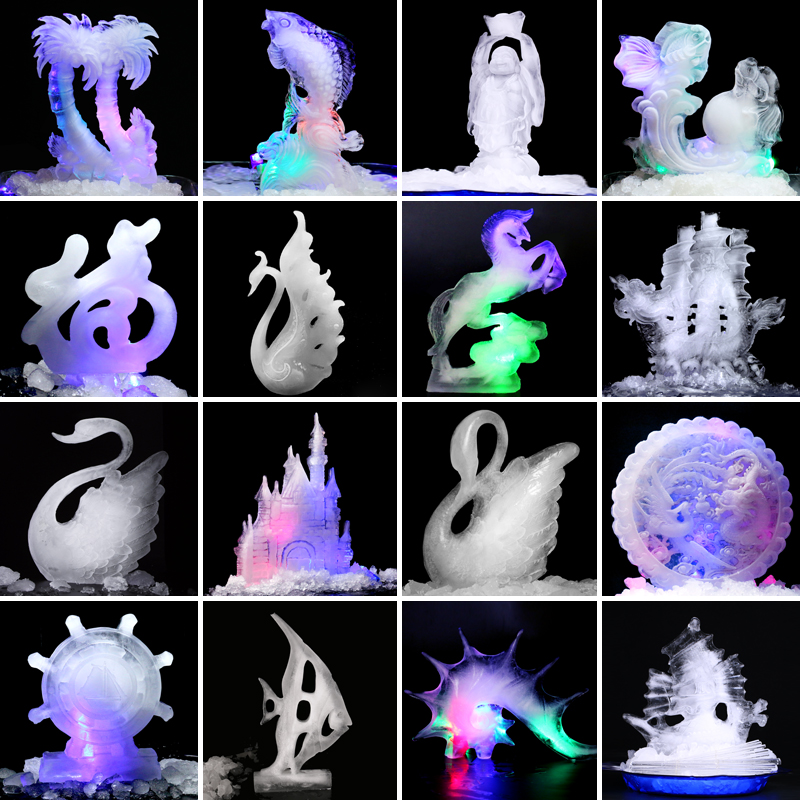 创意冰雕鲤鱼酒店厨用冷菜冰模盐模刺身摆盘装饰厨师diy硅胶模具