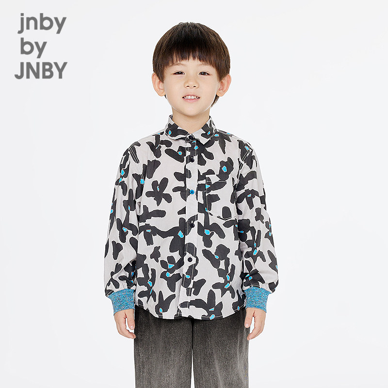 江南布衣童装长袖衬衫纯棉印花随机春男女童儿童jnbybyjnby