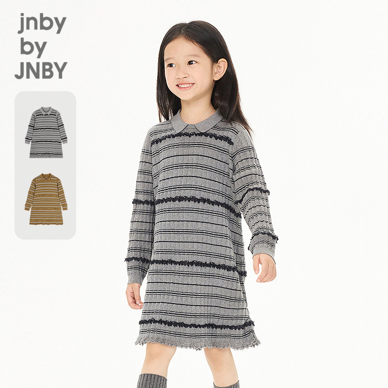 【季末折扣】江南布衣童装长袖连衣裙A型翻领26秋女童jnbybyjnby
