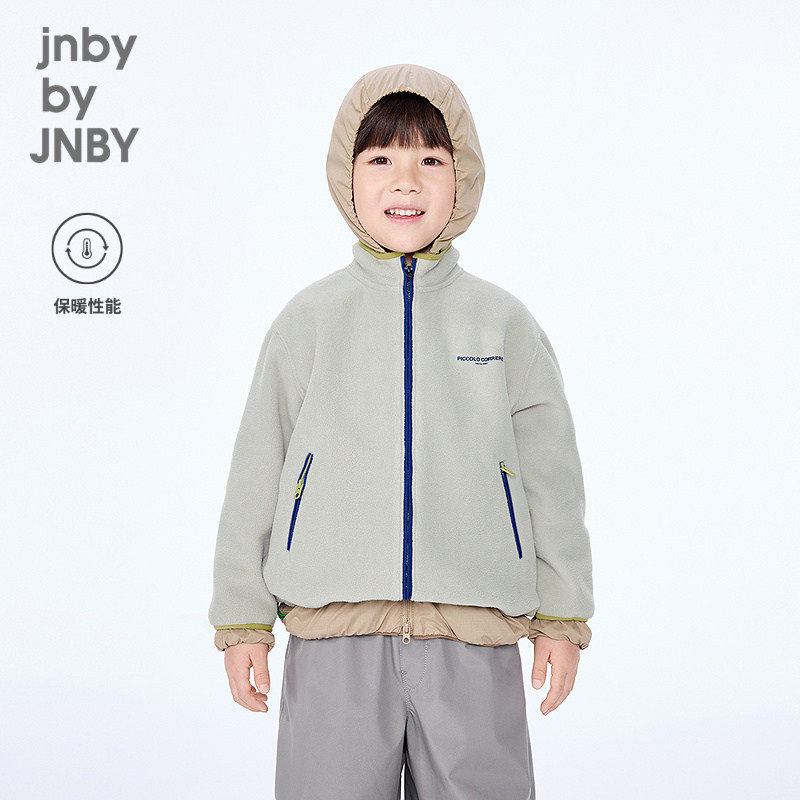 【运动系列】江南布衣童装开襟卫衣绒感宽松冬男女童jnbybyjnby