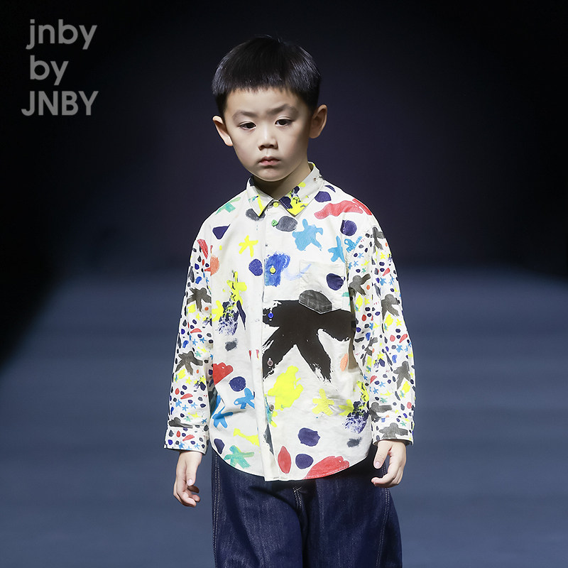 [秀场同款]新款江南布衣童装长袖衬衫H型宽松25冬男童jnbyb