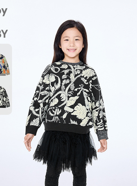 新款江南布衣童装套头毛衫印花H型25冬男女童jnbybyjnby1P0310660