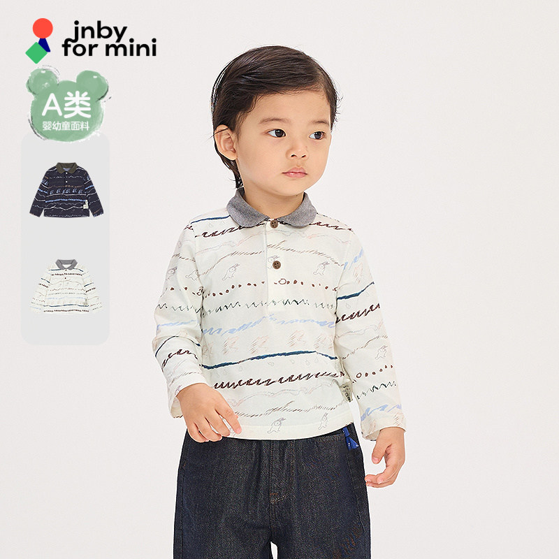 新款江南布衣婴童长袖polo衫26春男女童婴儿jnbybyjnb