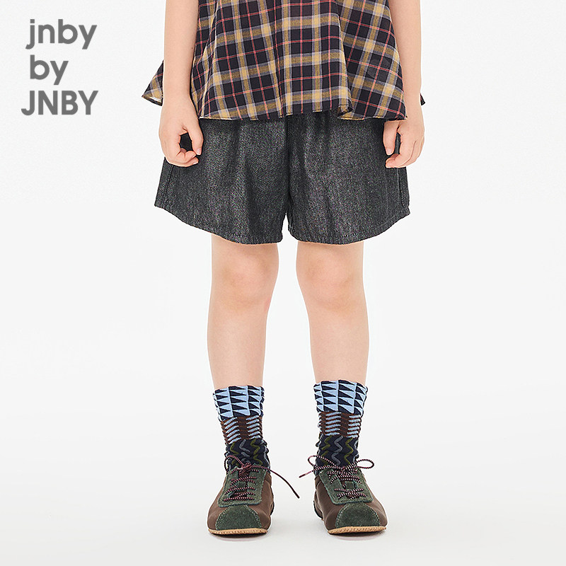 江南布衣童装直筒抽绳牛仔短裤26夏男女童jnbybyjnby1Q5E12630