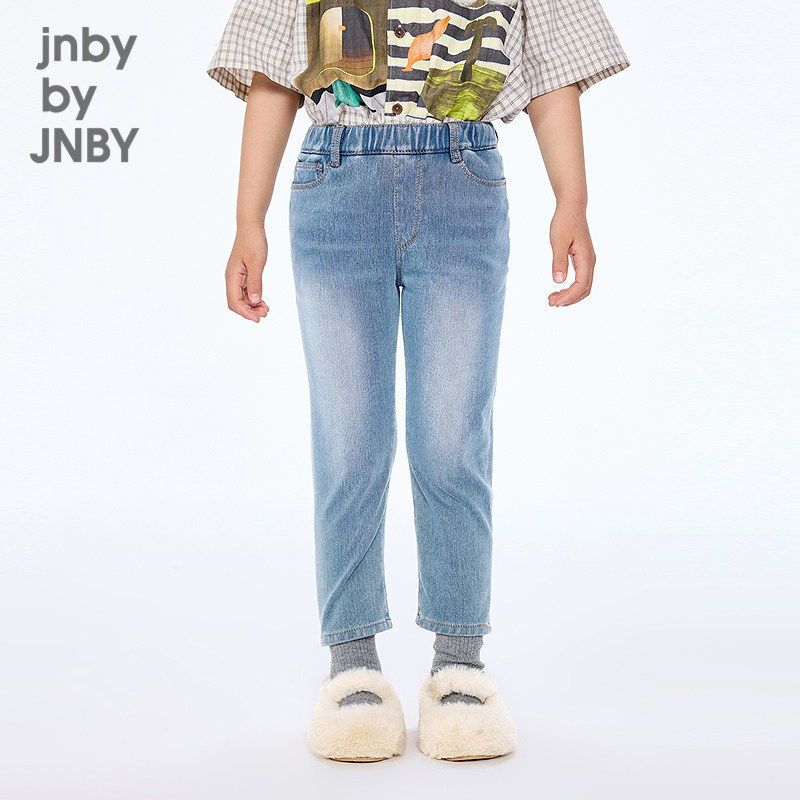 江南布衣童装简约洋气牛仔直筒长裤时髦洋气秋女童jnbybyjnby