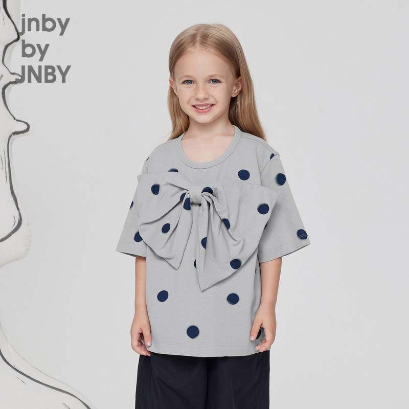 江南布衣童装立体蝴蝶结短袖T恤礼服感童趣女童儿童jnbybyjn