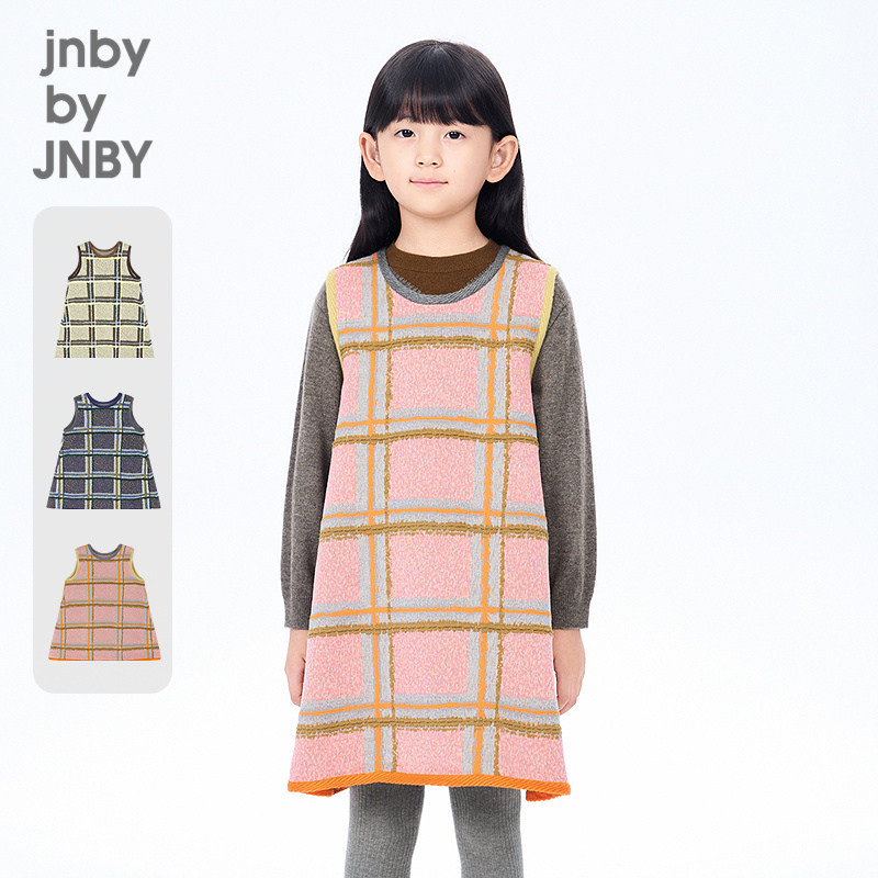 [秀场同款]江南布衣童装简约时尚无袖毛衣连衣裙秋女童jnbybyjnby