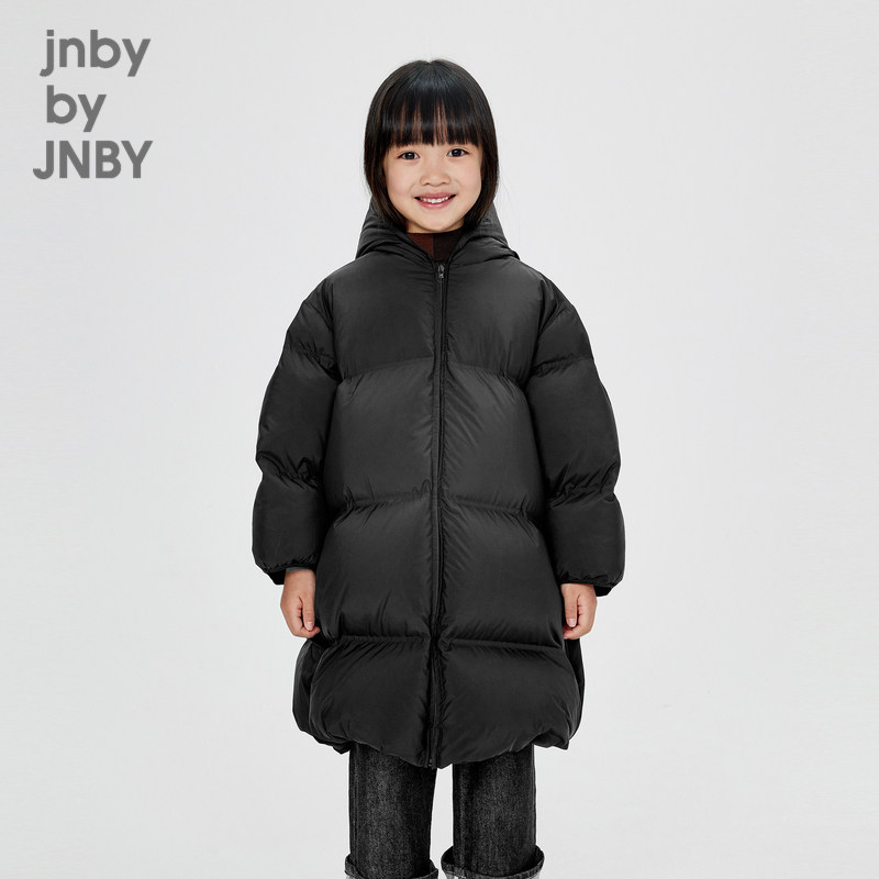 江南布衣童装中长款羽绒服保暖宽松轻便冬男女童儿童jnbybyjnby