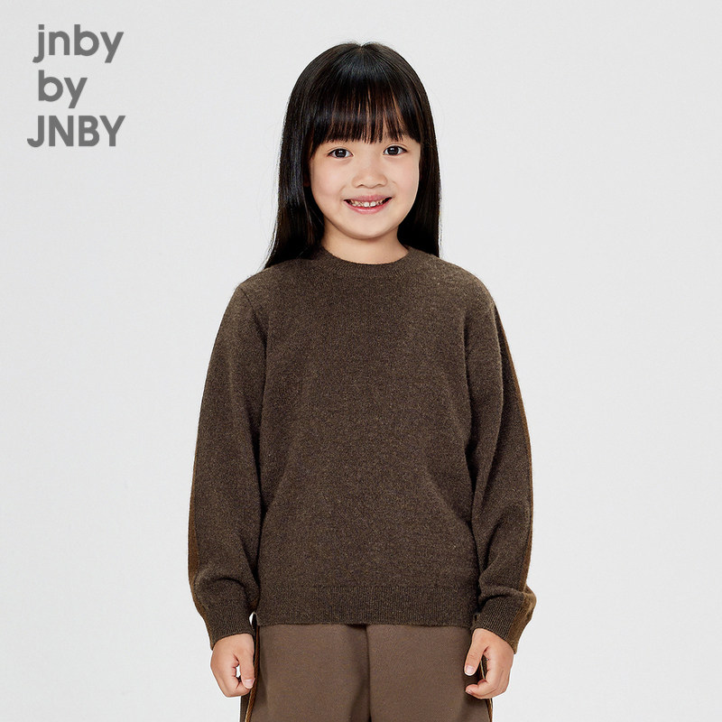 江南布衣童装长袖套头羊绒衫保暖舒适宽松冬男女童儿童jnbybyj