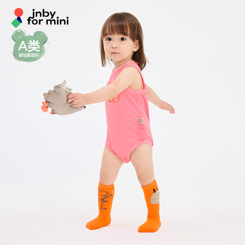 江南布衣婴童外出连体衣时尚圆领图案夏男女童婴儿jnbybyjnb