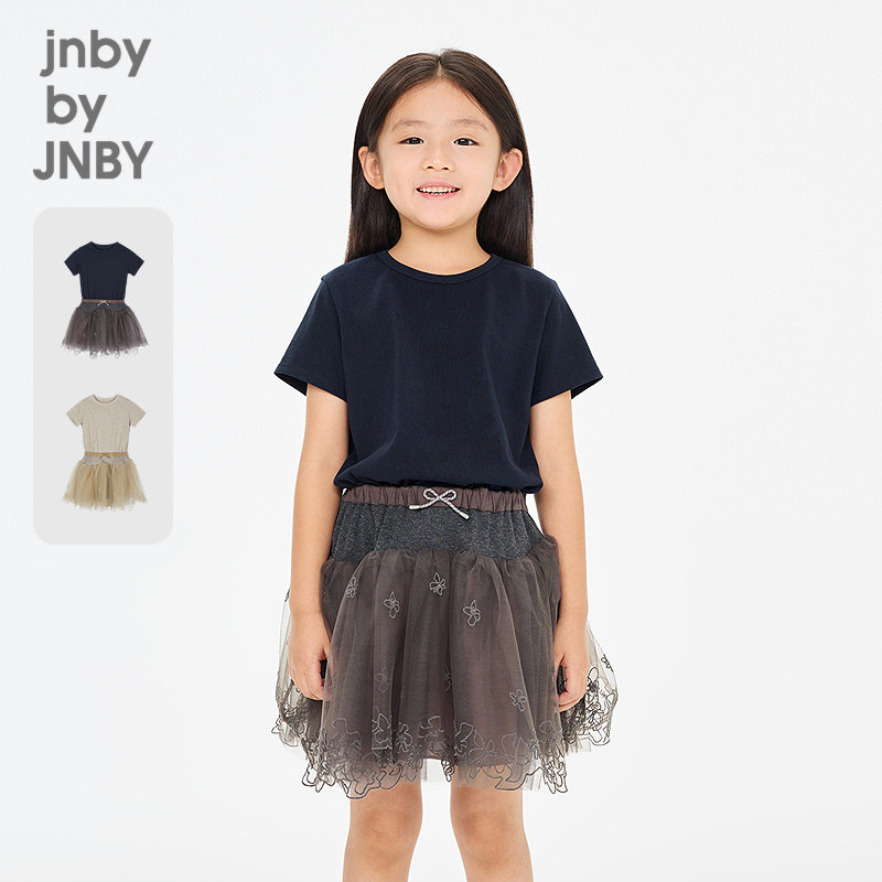 新款江南布衣童装短袖连衣裙假两件26春女童jnbybyjnby1Q3G11230