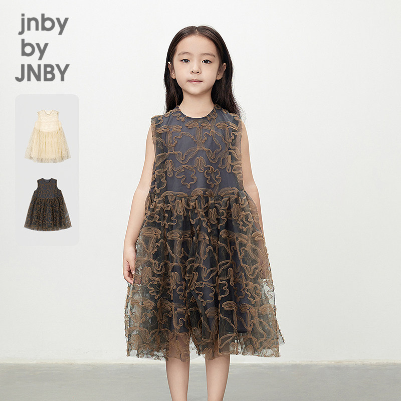 江南布衣童装网纱轻礼服无袖连衣裙盘带绣春女童儿童jnbybyjn