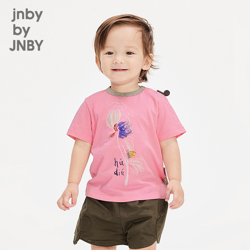 江南布衣婴童短袖T恤时尚中袖圆领图案夏男女童婴儿jnbybyjn