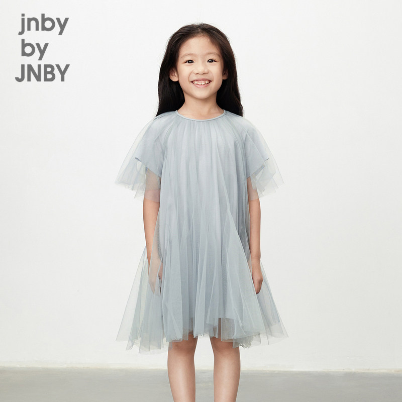 江南布衣童装网纱短袖连衣裙公主裙轻礼服夏女童儿童jnbybyjn
