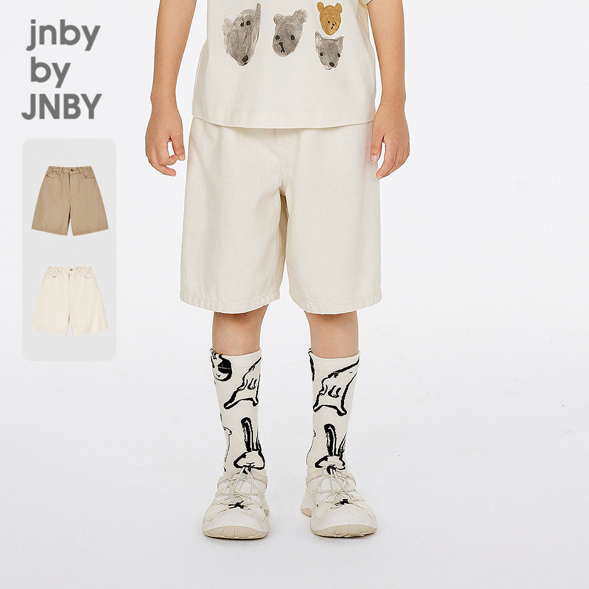 江南布衣童装牛仔短裤时尚纯色水洗直筒夏男童儿童jnbybyjnb