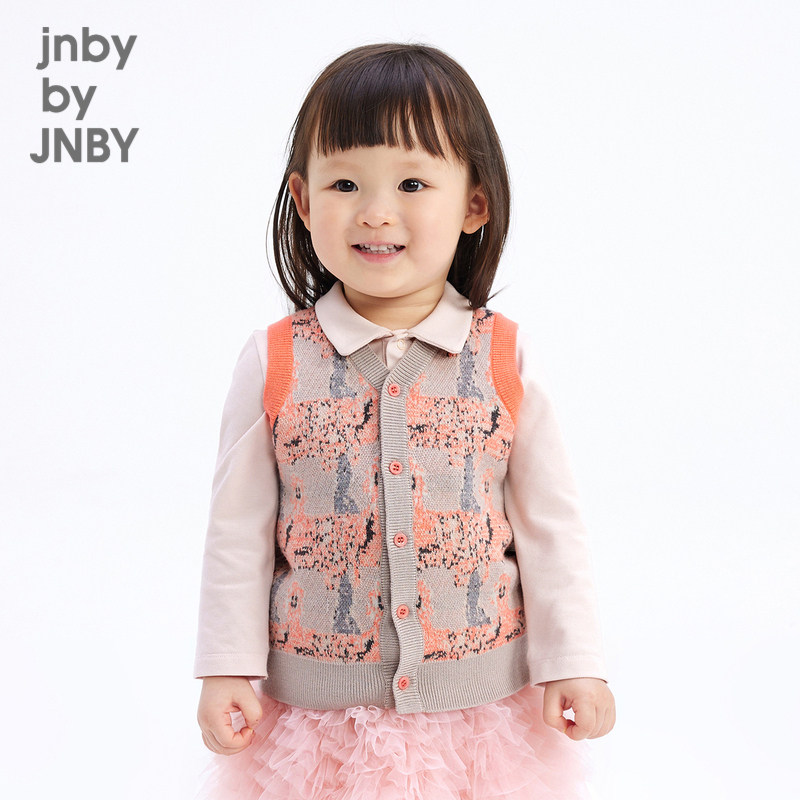 江南布衣婴童羊毛混纺针织背心马甲可爱秋男女童婴儿jnbybyjn