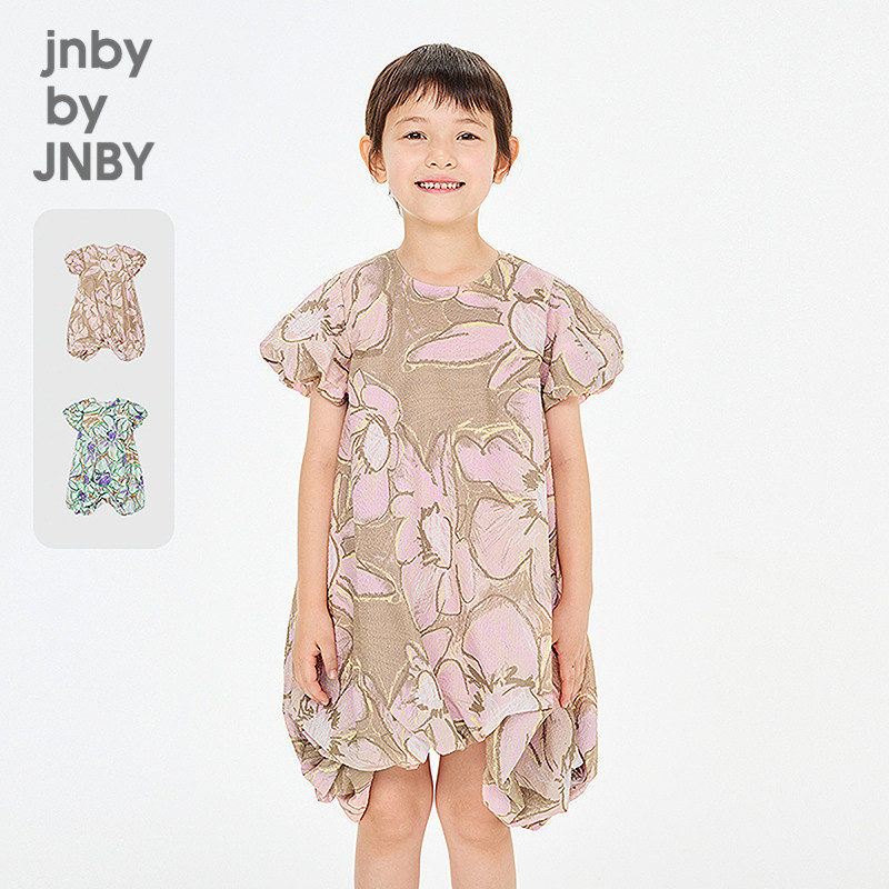 【季末折扣】江南布衣童装短袖连衣裙A型宽松26春女童jnbybyjnby