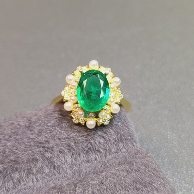 Натуральное элитное качественное кольцо, 9.2mm, 1.6 карат
