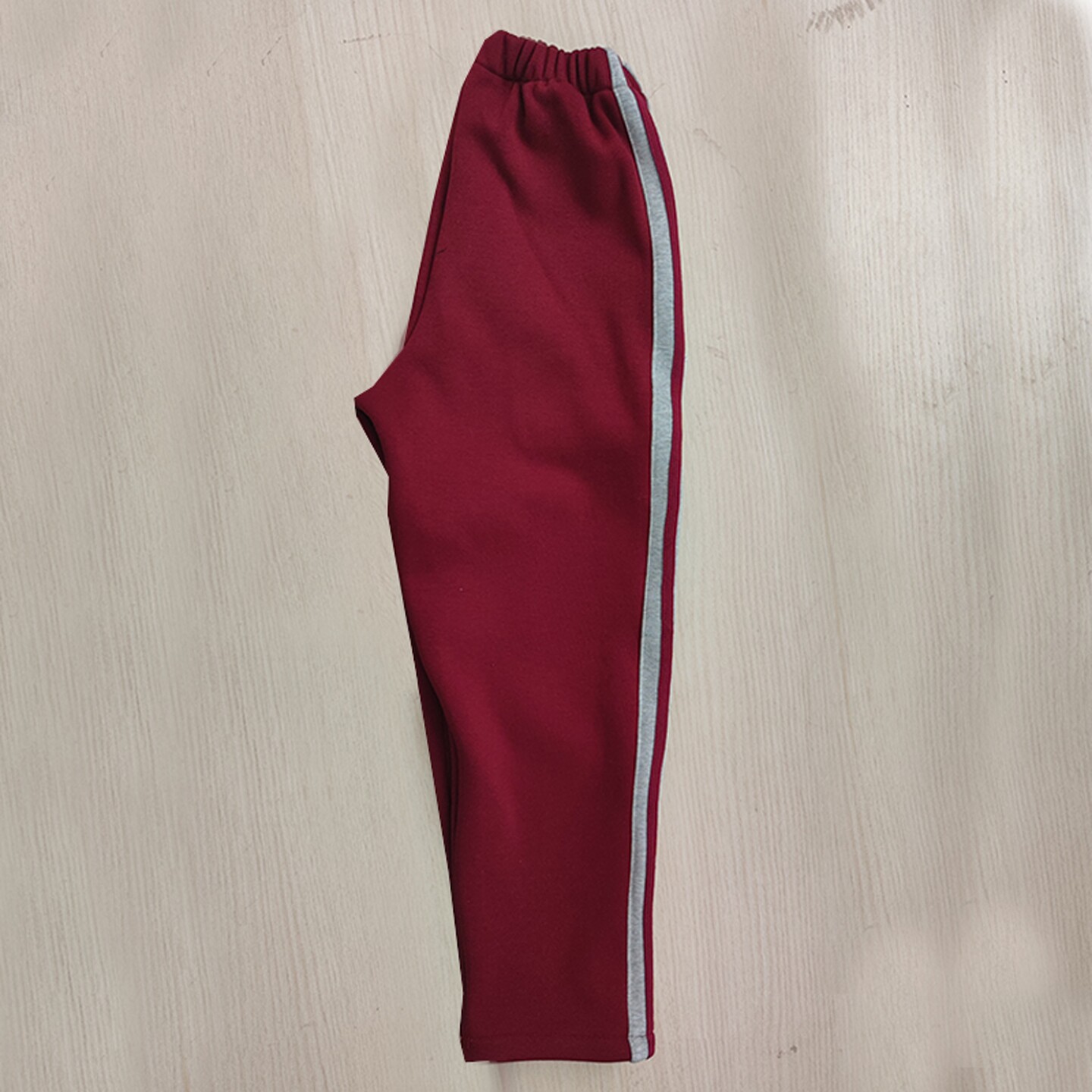 春秋冬季初高中学生校服裤子酒红直筒浅灰宽杠压酒红杠纯棉男女款