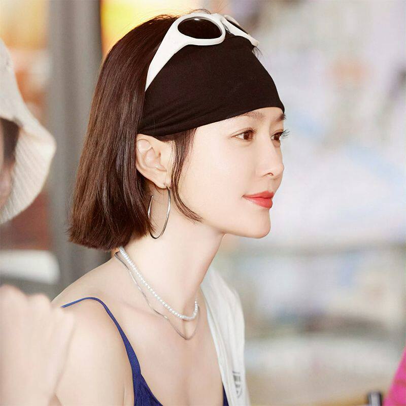 新款加大加宽脸大妹妹福星显脸小发带高弹力透气运动瑜伽头带潮女