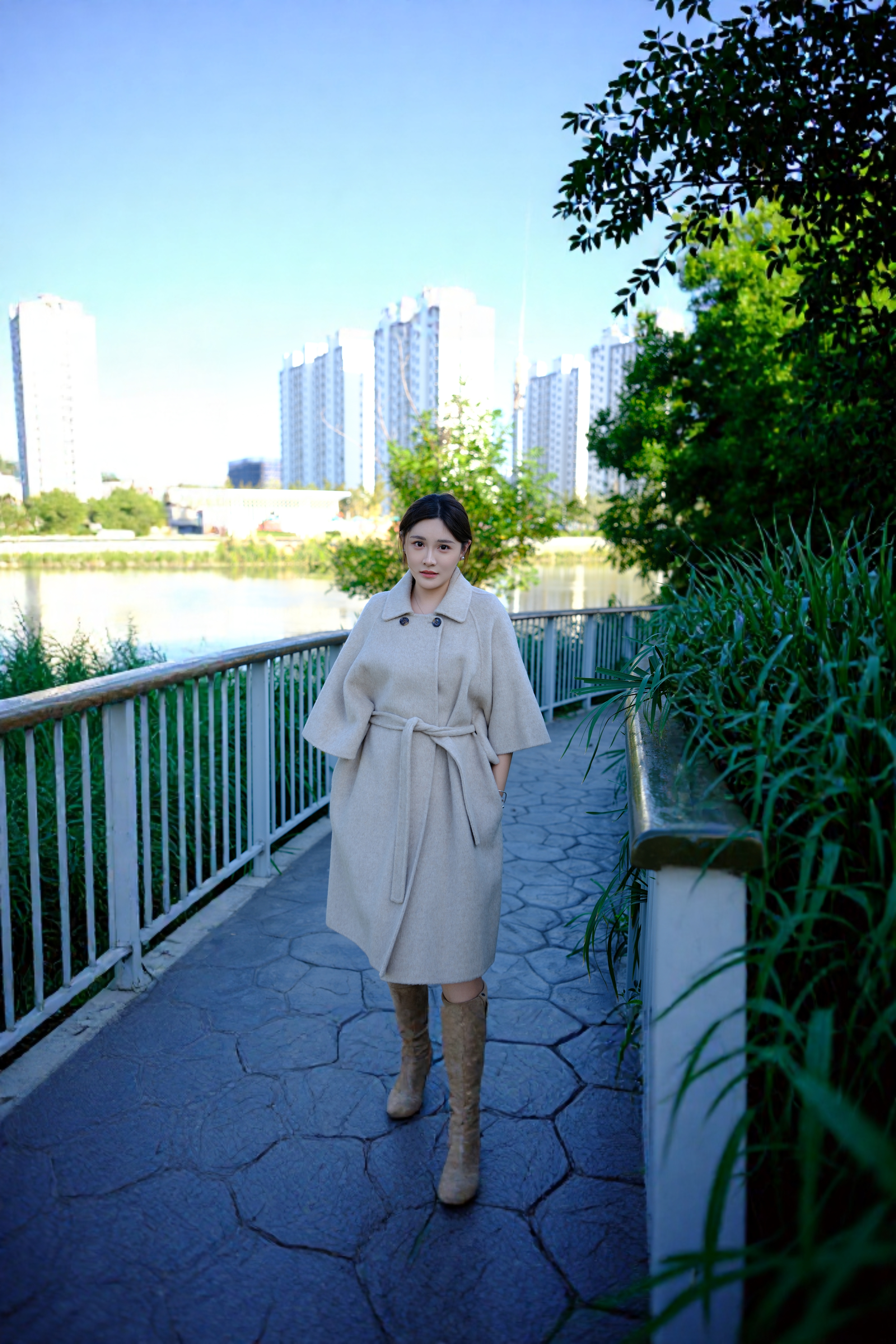 2025秋冬新款双面羊绒大衣女中长款韩版宽松羊毛呢子外套