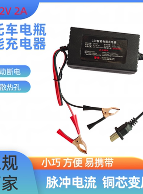 12v 2A 12V20A摩托车电瓶充电器小轿车电池补电充电器