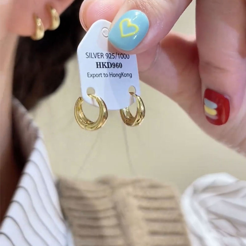 金色耳扣女高级金属耳饰耳环小众