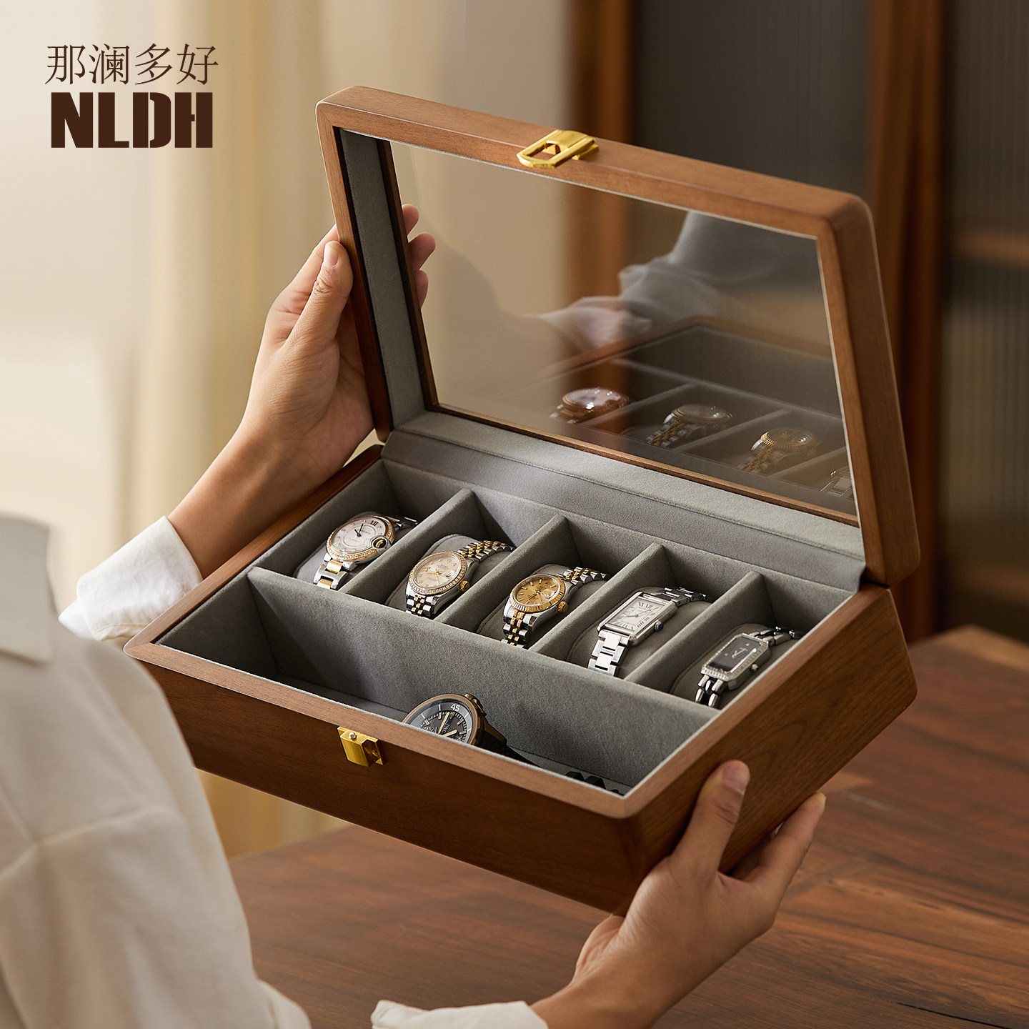 实木手表收纳盒表盒手表盒手串盒子高端文玩盒礼盒展示盒高档精致