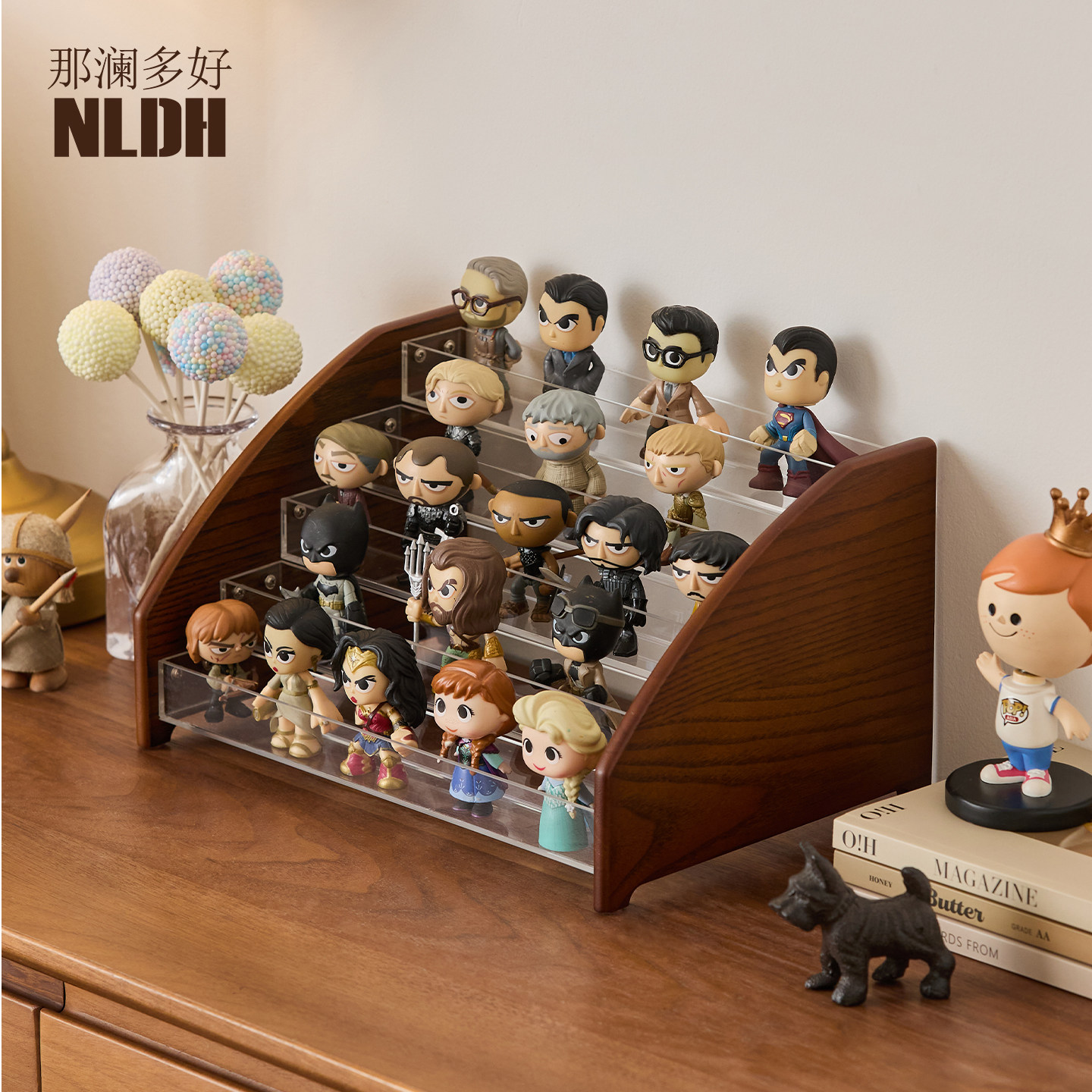 盲盒收纳展示架手办亚克力阶梯展示盒摆件积木玩具小型陈列置物架