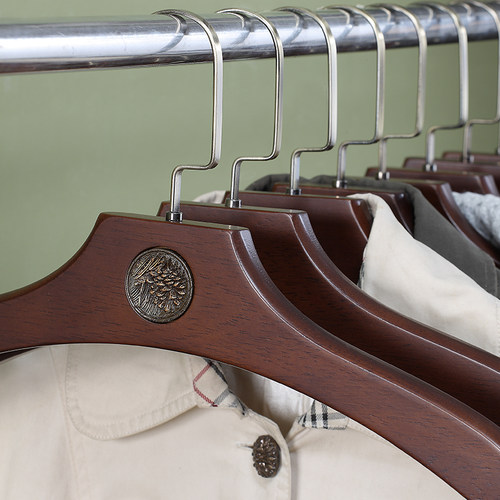 美式风实木宽肩复古无痕挂衣架