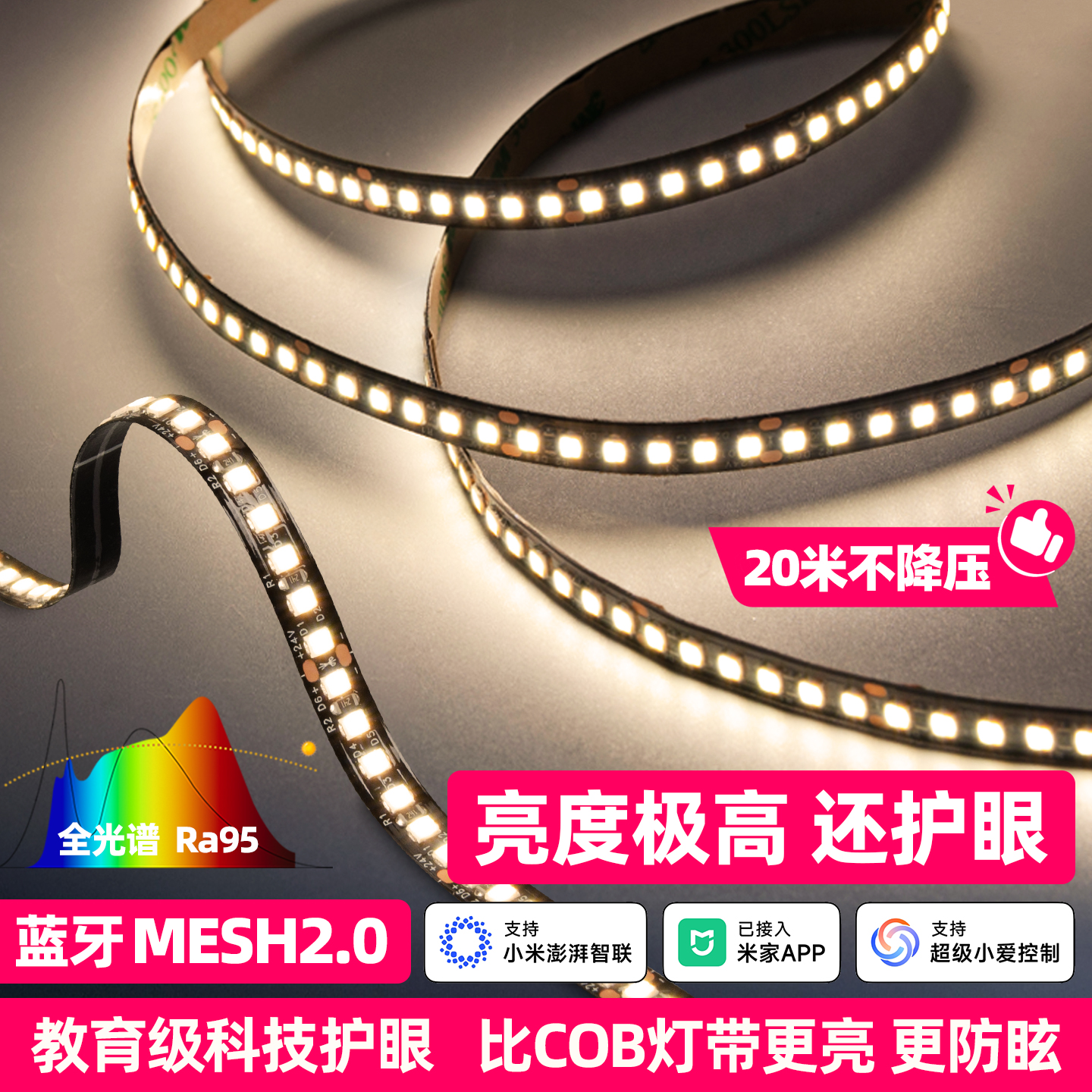 已接入米家APP智能灯带-防眩高亮