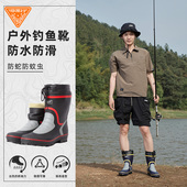 非常行钓鱼鞋 秋冬防滑加厚耐磨洗车外卖工作防水雨靴水鞋 男士 雨鞋