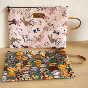 防水牛津布豹纹A4文件包 手提资料袋复习包放产检打预防针文件袋