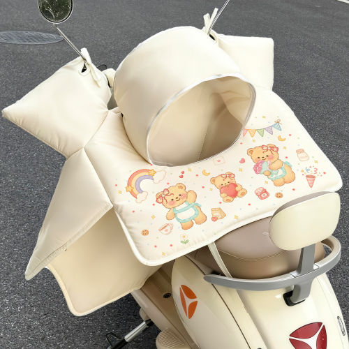 亲子电动车挡风被加厚防水保暖