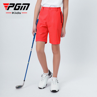 新品 弹力腰带青少年服装 运动短裤 PGM儿童高尔夫裤 子男童春夏季