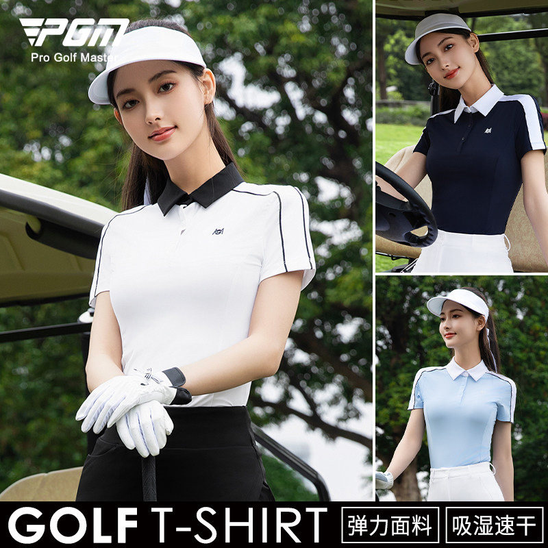 26新款 高尔夫女装夏季女士服装polo上衣短袖网球女款T恤运动套装