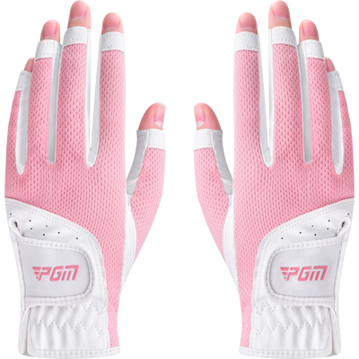 露指款高尔夫手套女士防滑双手