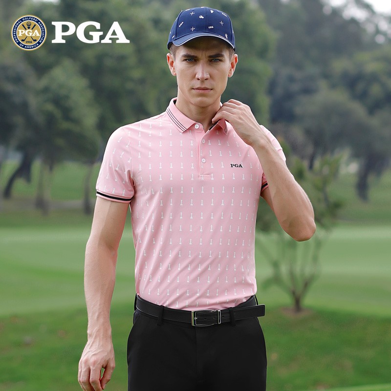 American PGA quần áo golf mới áo thun nam ngắn tay thoáng khí nhanh khô quần áo nam