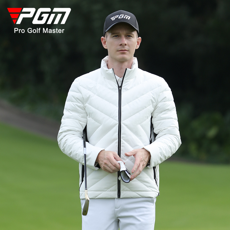 PGM高尔夫男士羽绒服白鸭绒立领