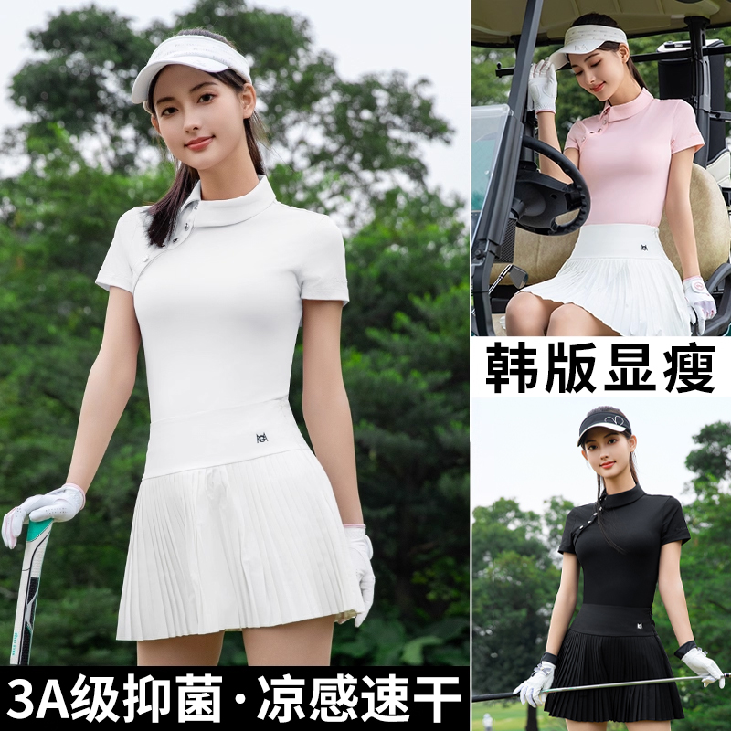 高尔夫女装韩国新款T恤短裙套装