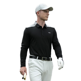 PGM高尔夫服装男士长袖t恤秋冬季运动上衣比赛球服男装衣服polo衫