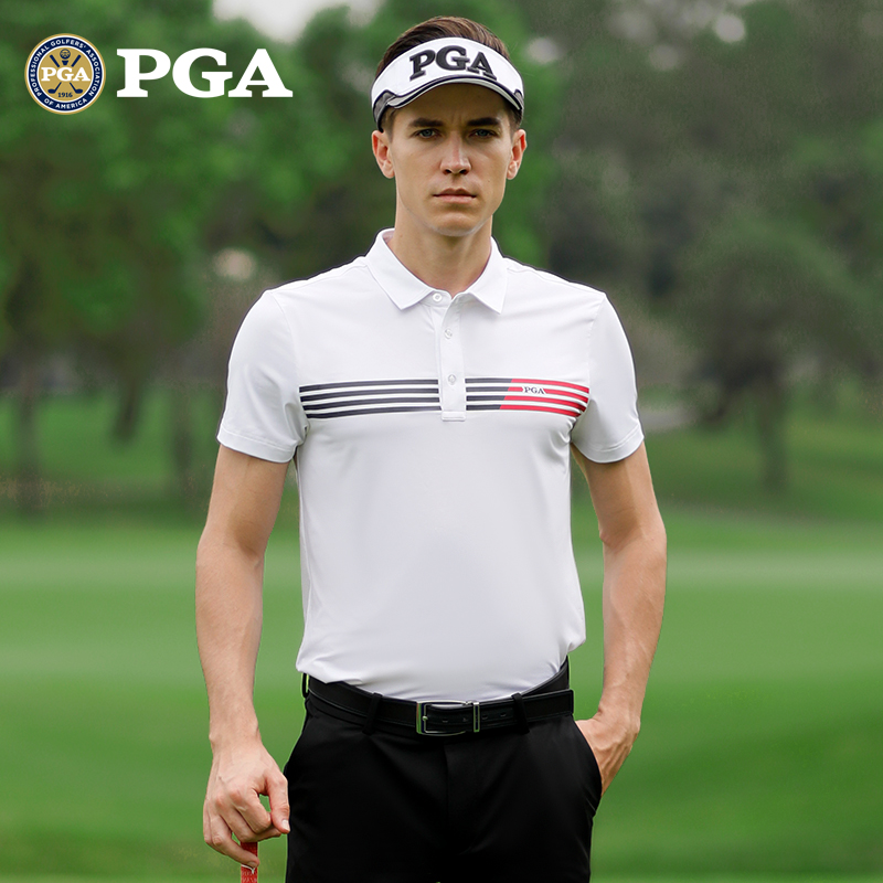 American PGA quần áo golf mới áo thun nam ngắn tay thoáng khí nhanh khô quần áo nam