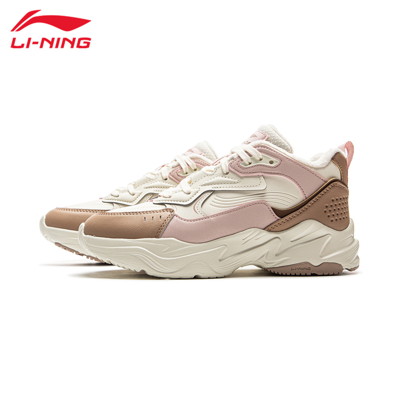 李宁2025新款女鞋轻便舒适休闲鞋