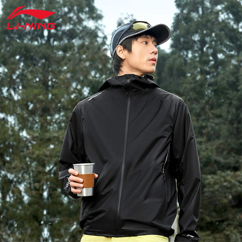 李宁冲锋衣男款防风防水运动外套