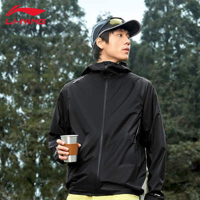 李宁冲锋衣男款防风防水运动外套