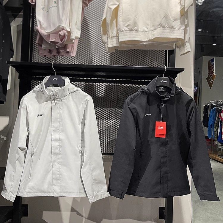 李宁外套正品2025年春秋情侣款户外运动休闲百搭防风连帽风衣上衣