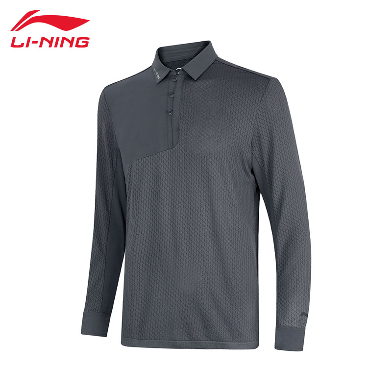 李宁长袖POLO男士商务休闲简约