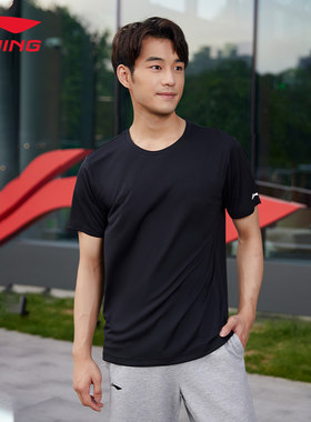 李宁速干T恤新款男健身训练服