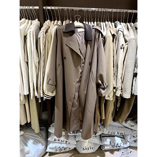 十三行奢华新款 过膝风衣外套女 高级感复古气质大衣今年流行长款