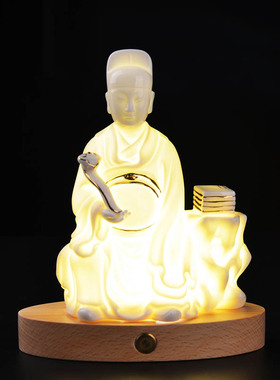 文曲星现代中式风陶瓷桌面神像